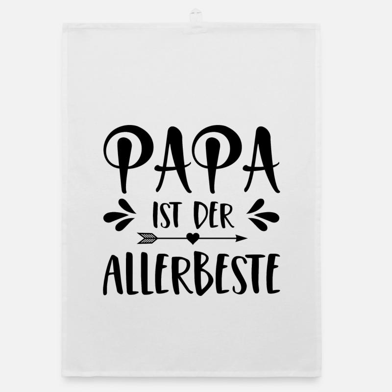 Papa ist der Allerbeste - Organic Geschirrtuch - Weiß