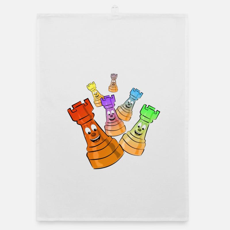 chess Organic dish towel