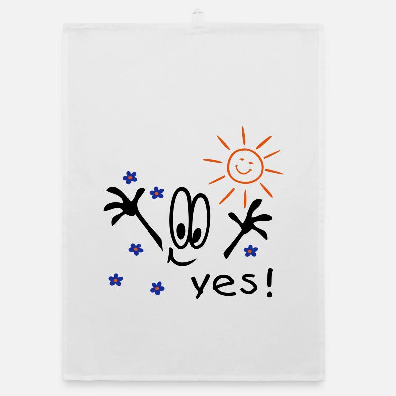 Sommer, Sonne, Urlaub, Comic Organic Geschirrtuch