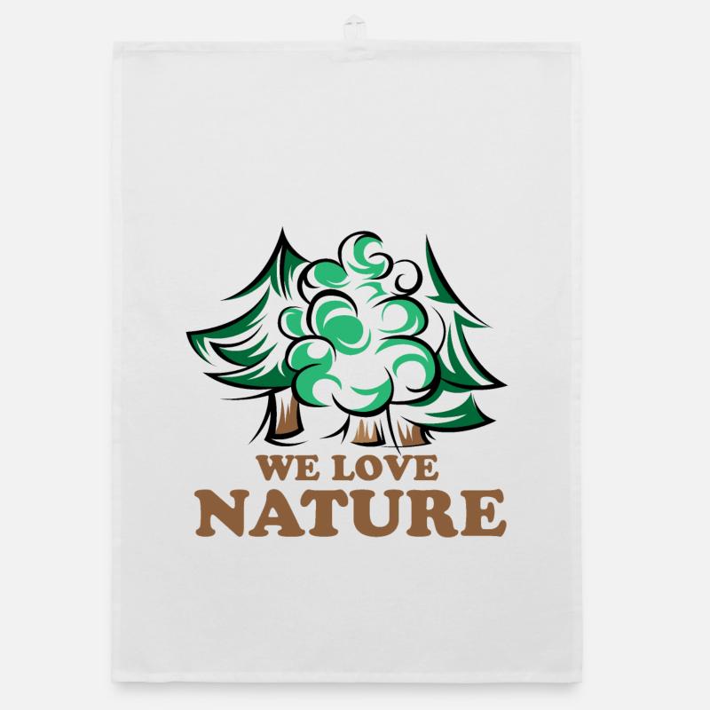Nature Trees Forest Symbol Icon Logo Illustration Organic dish towel
