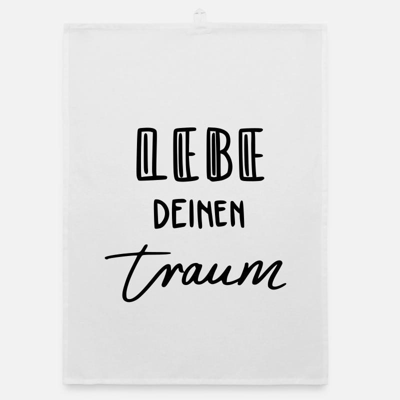 Lebe deinen Traum Organic Geschirrtuch