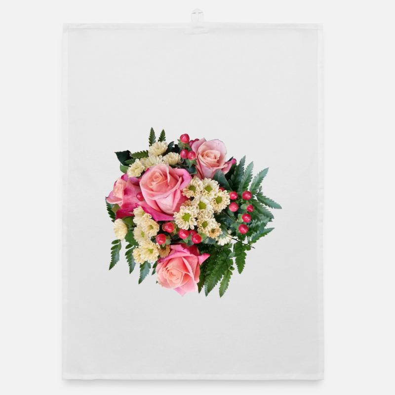 Bouquet de fleurs – Rêves pastel Torchon bio