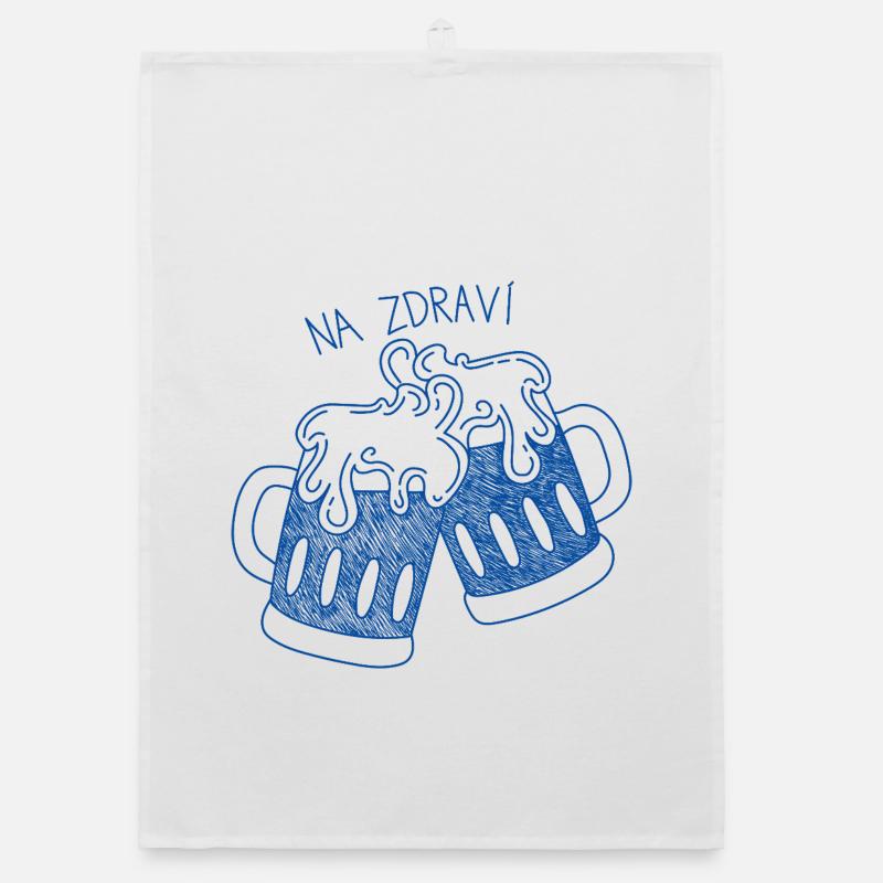 Biergläser mit Prost-Spruch Organic Geschirrtuch