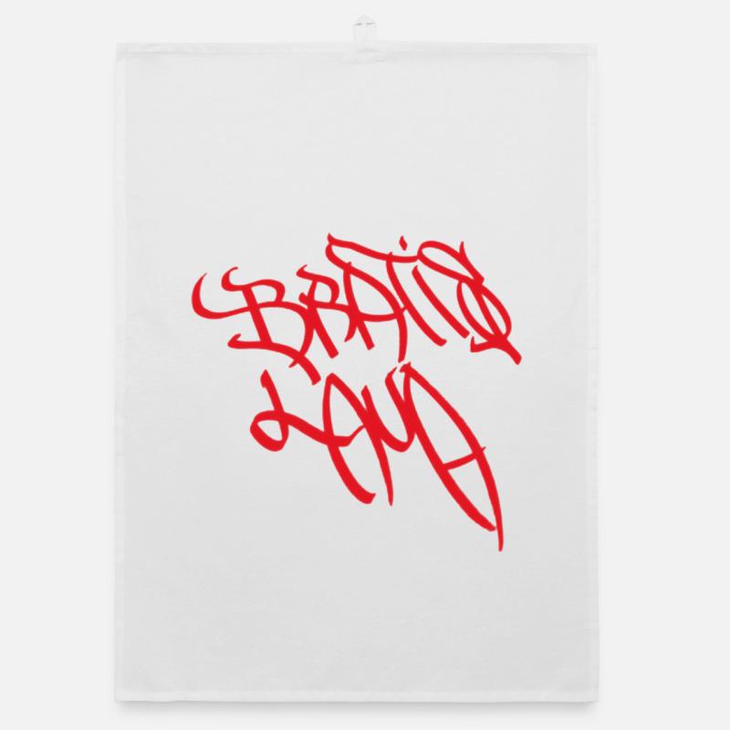 Expressive graffiti design Bratislava Organic dish towel