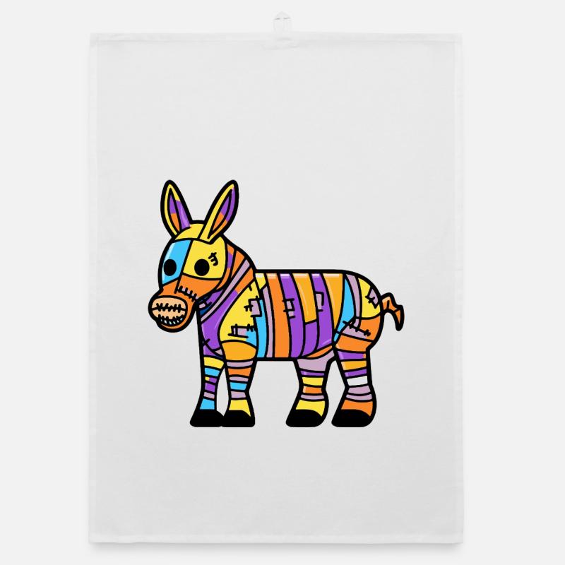 Donkey Halloween Zombie Organic dish towel