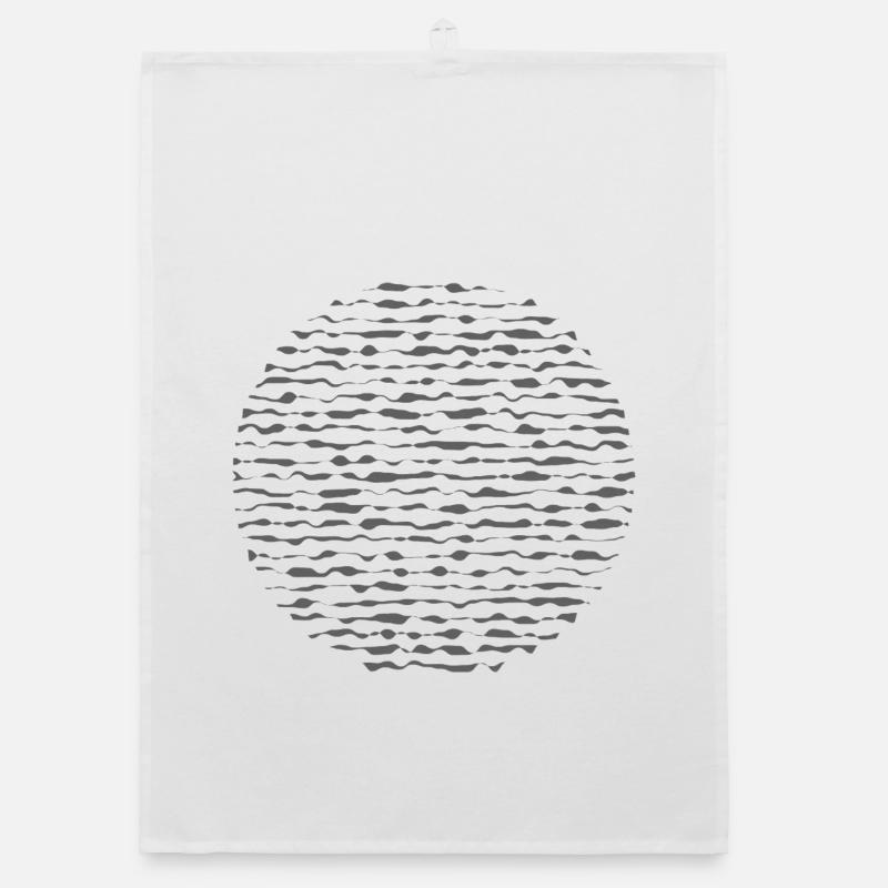 Wavy Circle Echo Organic dish towel