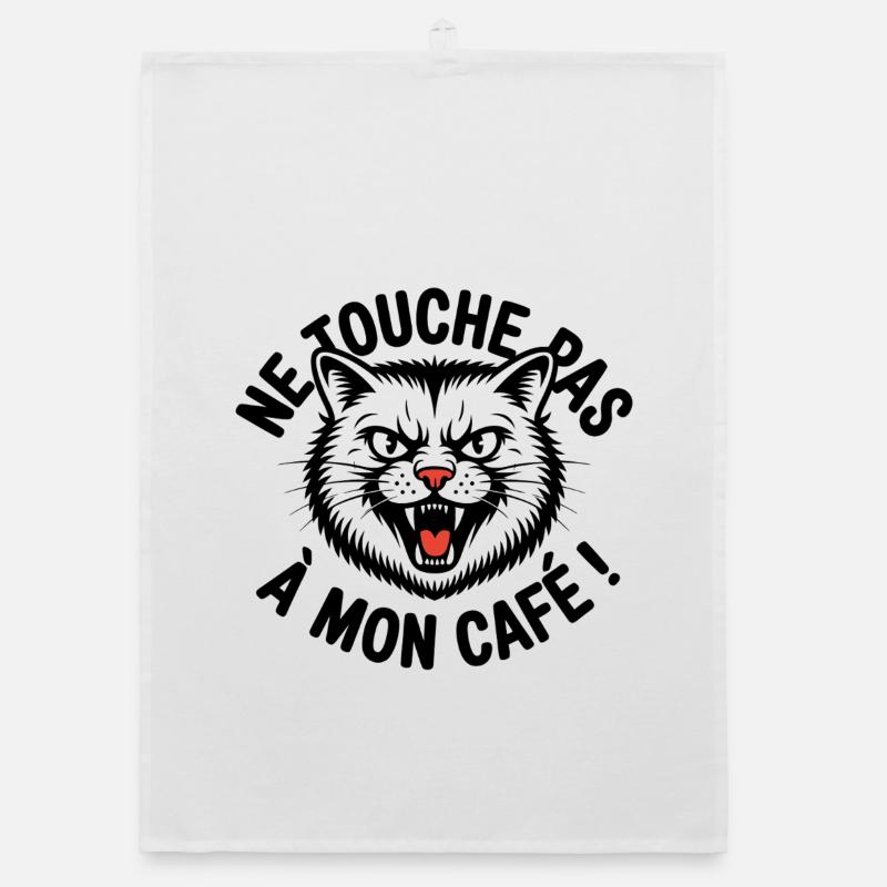 Ne touche pas à mon café ! Torchon bio