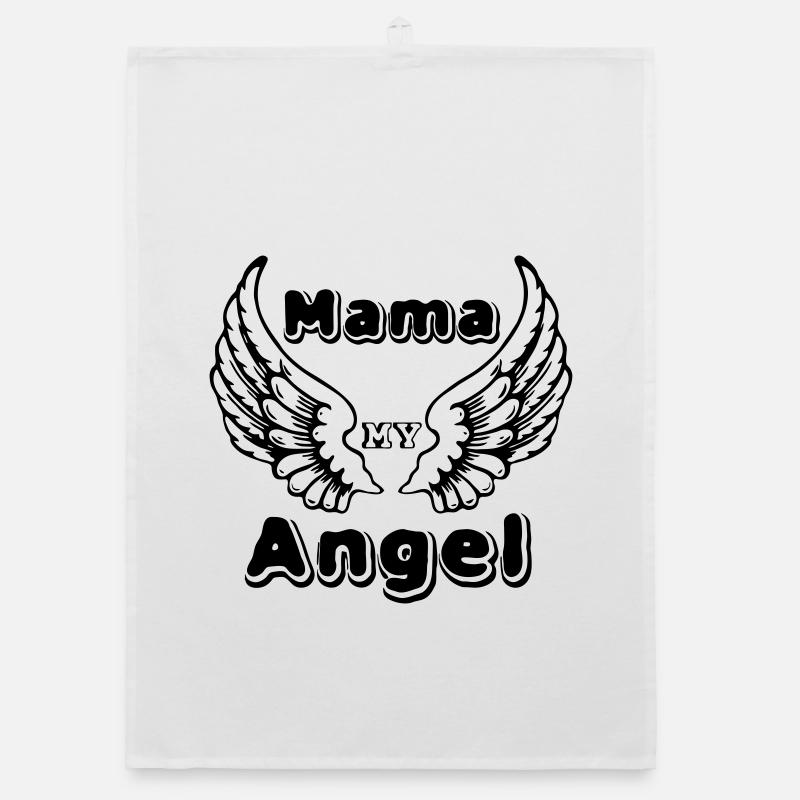 Mama Angel Mutter Muttertag Liebe Geschenk - Organic Geschirrtuch - Weiß