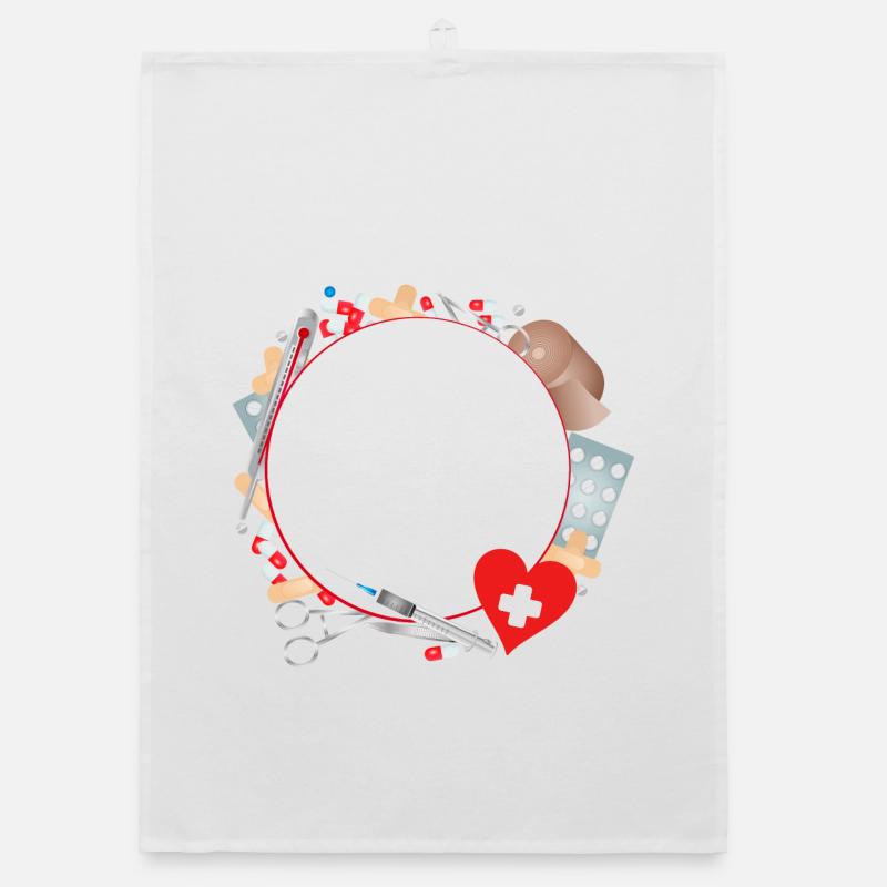 First aid kit or first aid kit as a frame Organic dish towel