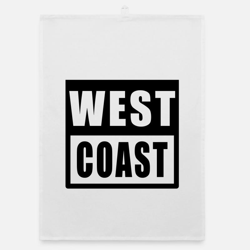 West Coast Design Hip Hop - Torchon bio - blanc