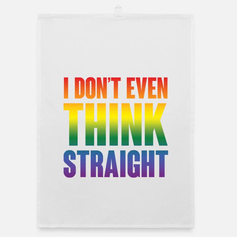 I Don't Even Think Straight Organic dish towel