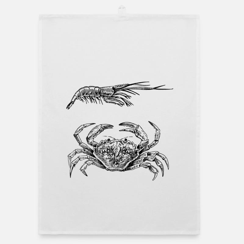 Crab & Shrimp - Shellfish Power Organic dish towel