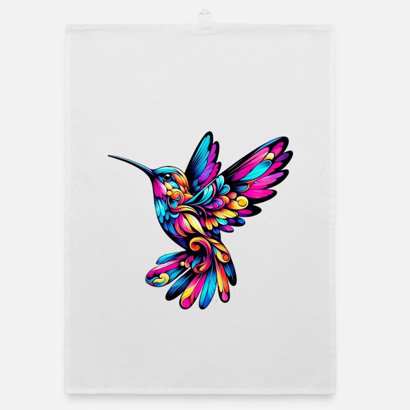 Kolibri - Organic Geschirrtuch - Weiß
