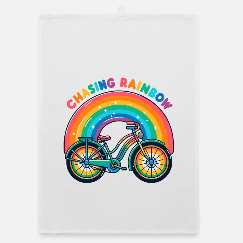 Chasing Rainbow Bicycle Design Organic dish towel