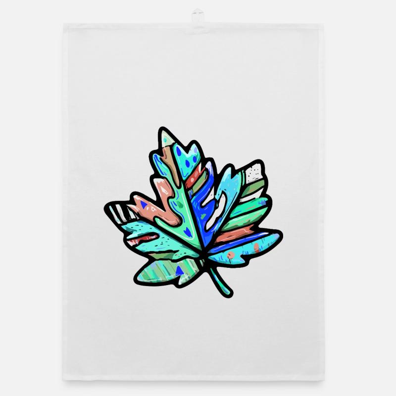 Maple Leaf Colorful Symbol Organic dish towel