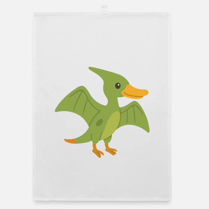 Cute Pterodactyl Duck Organic dish towel