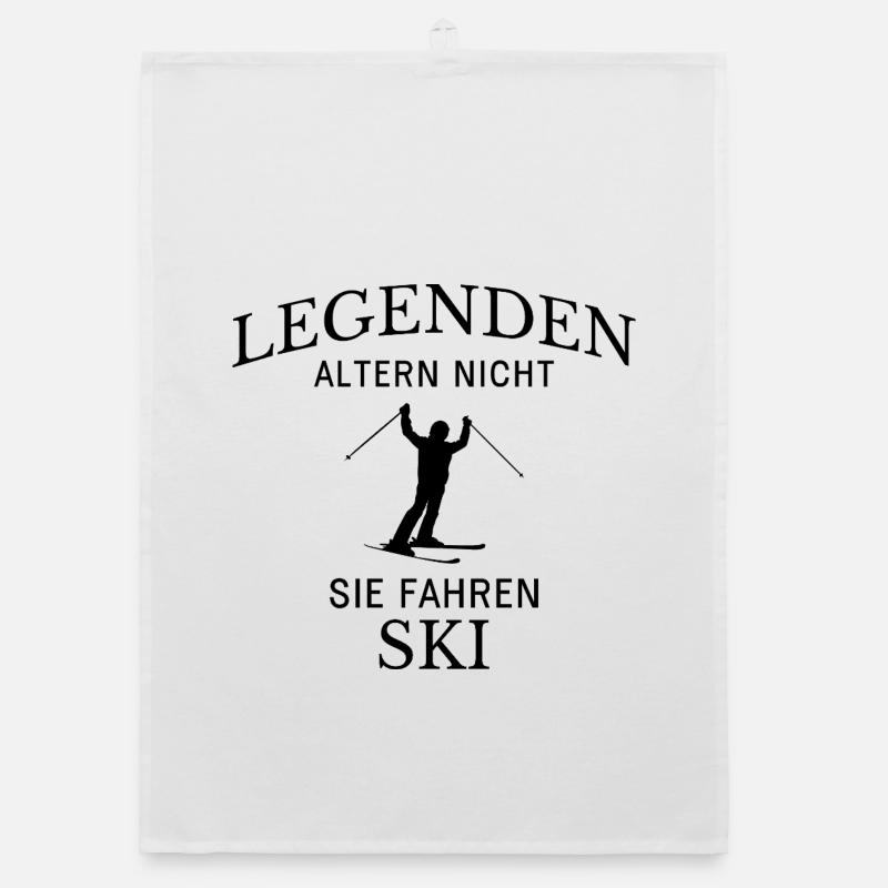 Légendes : Ski Ski Dicton Torchon bio