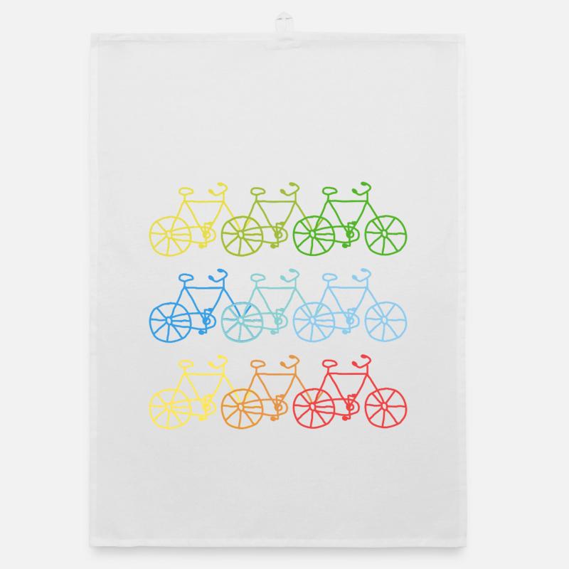 Colorful Bicycles Bicycle Gift Organic dish towel