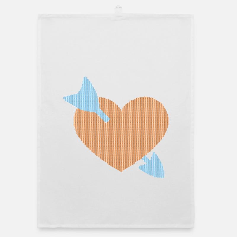 Cœur transpercé par une flèche Torchon bio