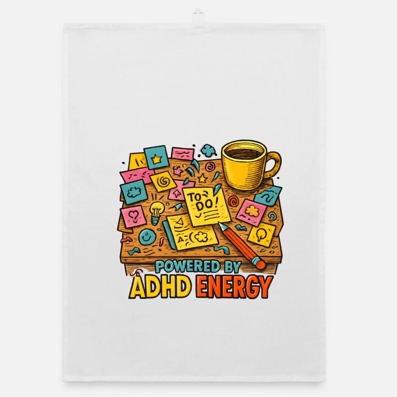 ADHD Energy Creative Desk Organic dish towel