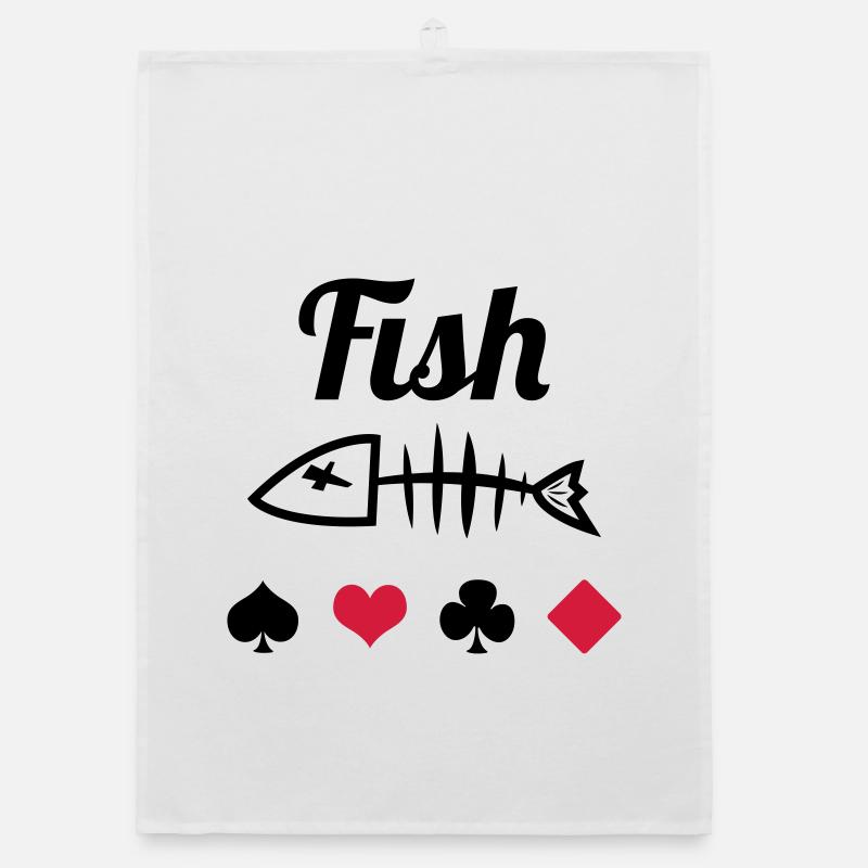 Poker : Fish Organic dish towel
