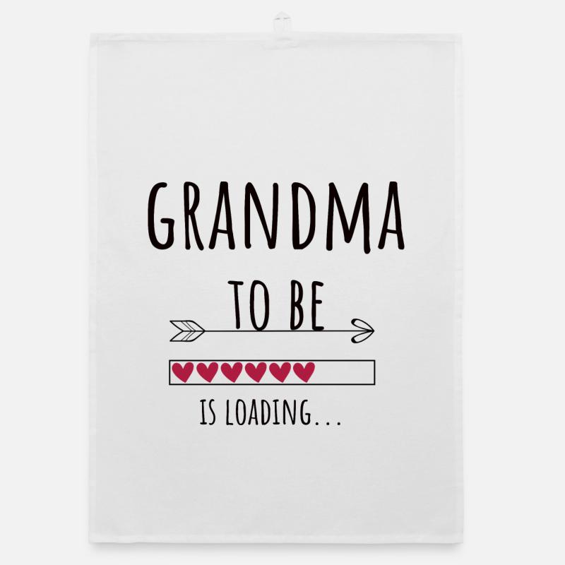 Oma Großmutter Ankündigung Schwanger Geschenk Organic Geschirrtuch