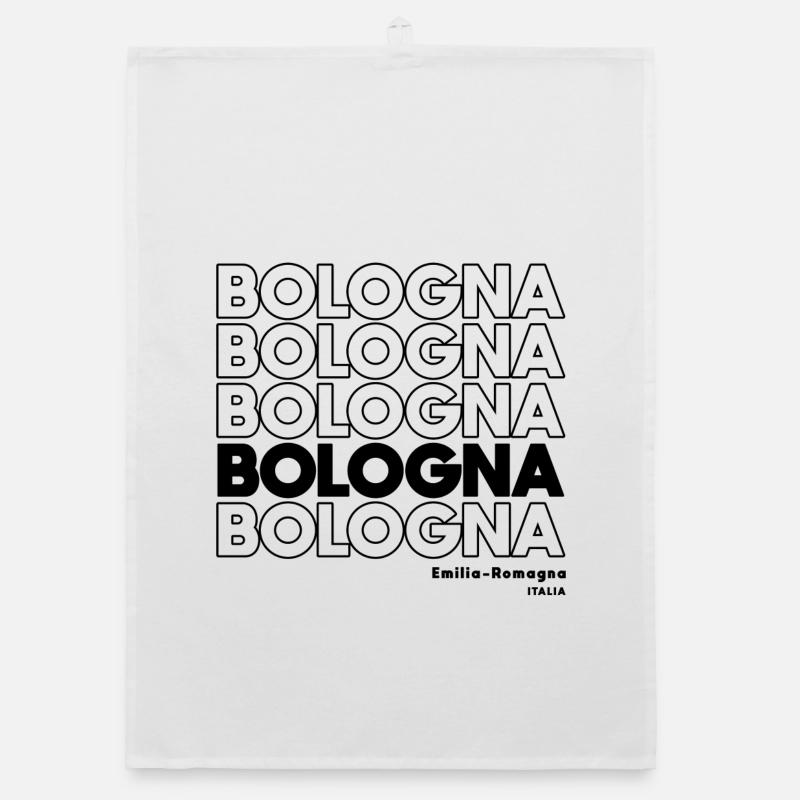 Bologna Lettering Design Emilia-Romagna Organic dish towel
