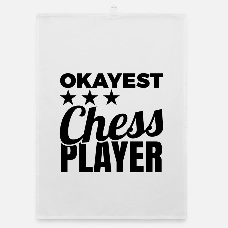 Funny Chess Player Organic dish towel