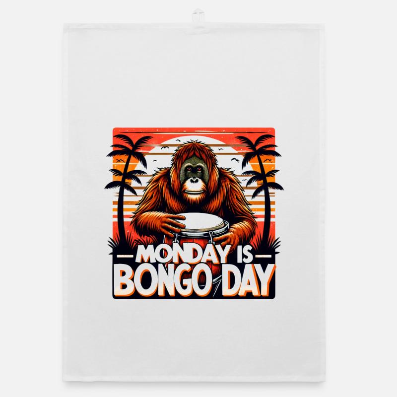 Bongo Trommler Organic Geschirrtuch