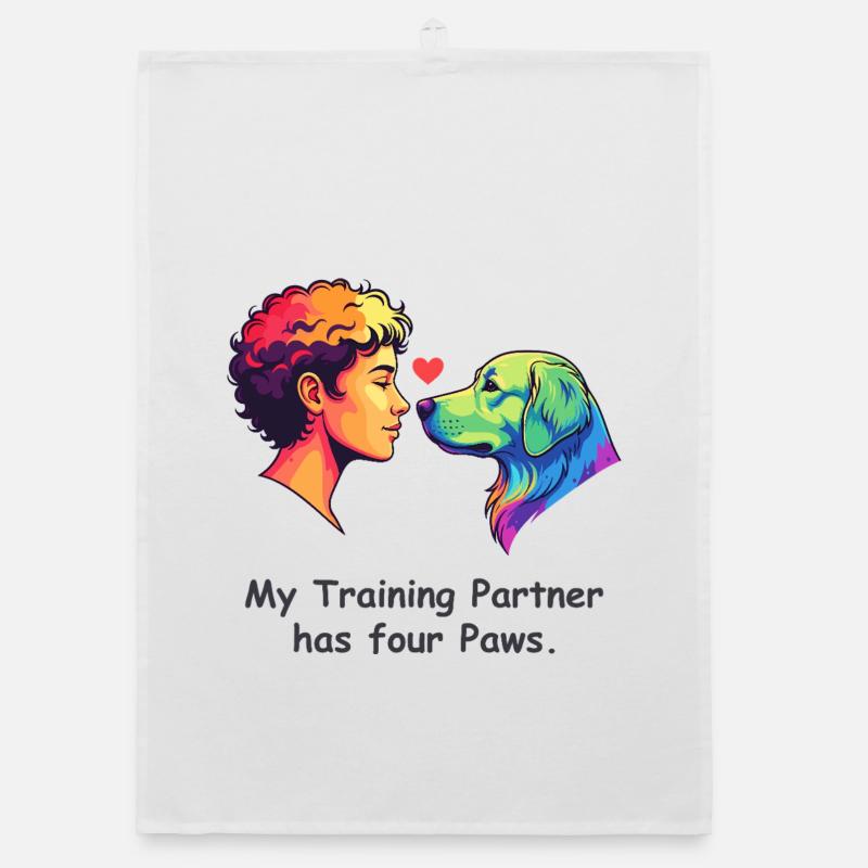 My Training Partner has four Paws Organic dish towel