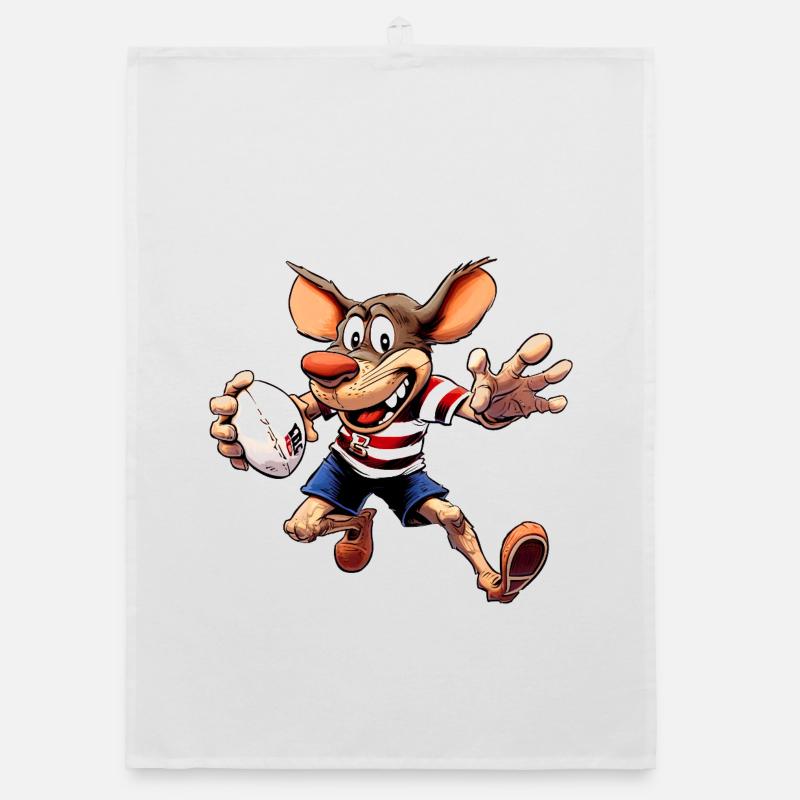 Mäuse Rugby Organic Geschirrtuch