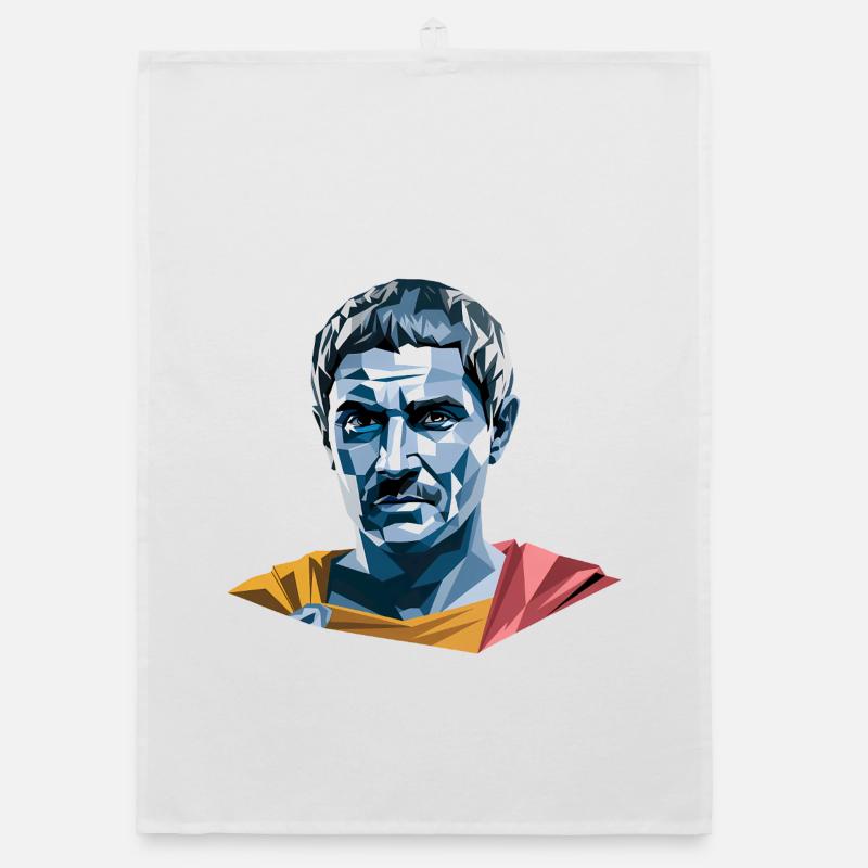 Caesar - Cool History Logo Organic dish towel