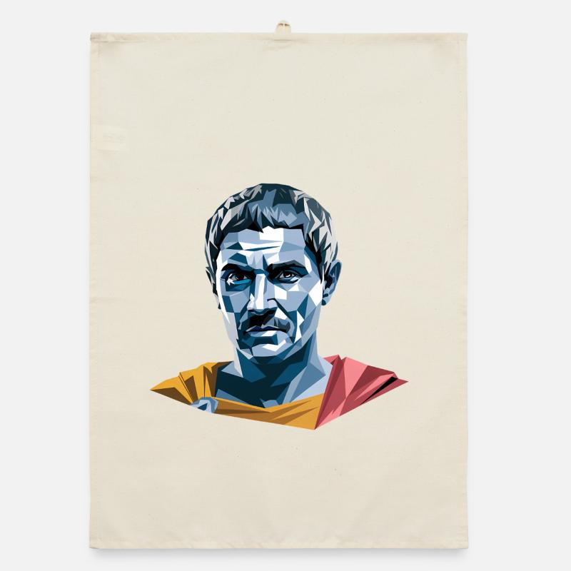 Caesar - Cool History Logo Organic dish towel