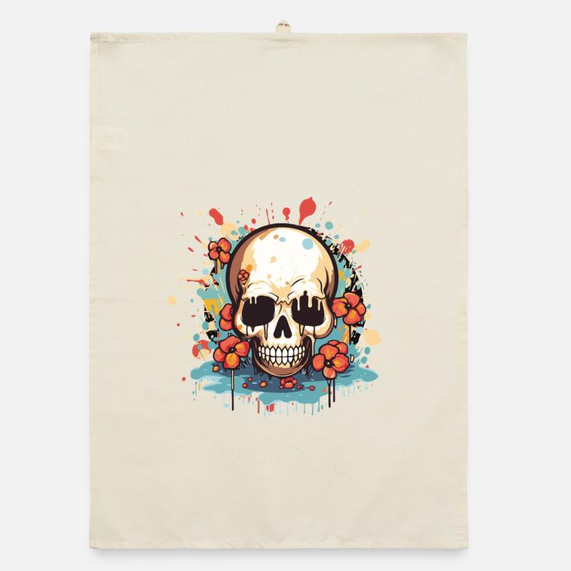 Explosion de crâne de fleur Torchon bio