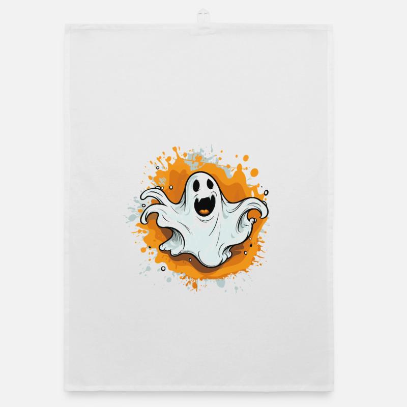 Spukgeist auf Farbsplash Organic Geschirrtuch