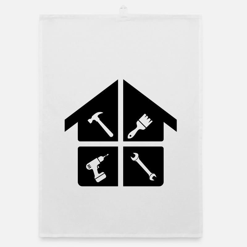 Logo de l’artisan – marteau, perceuse et brosse Torchon bio