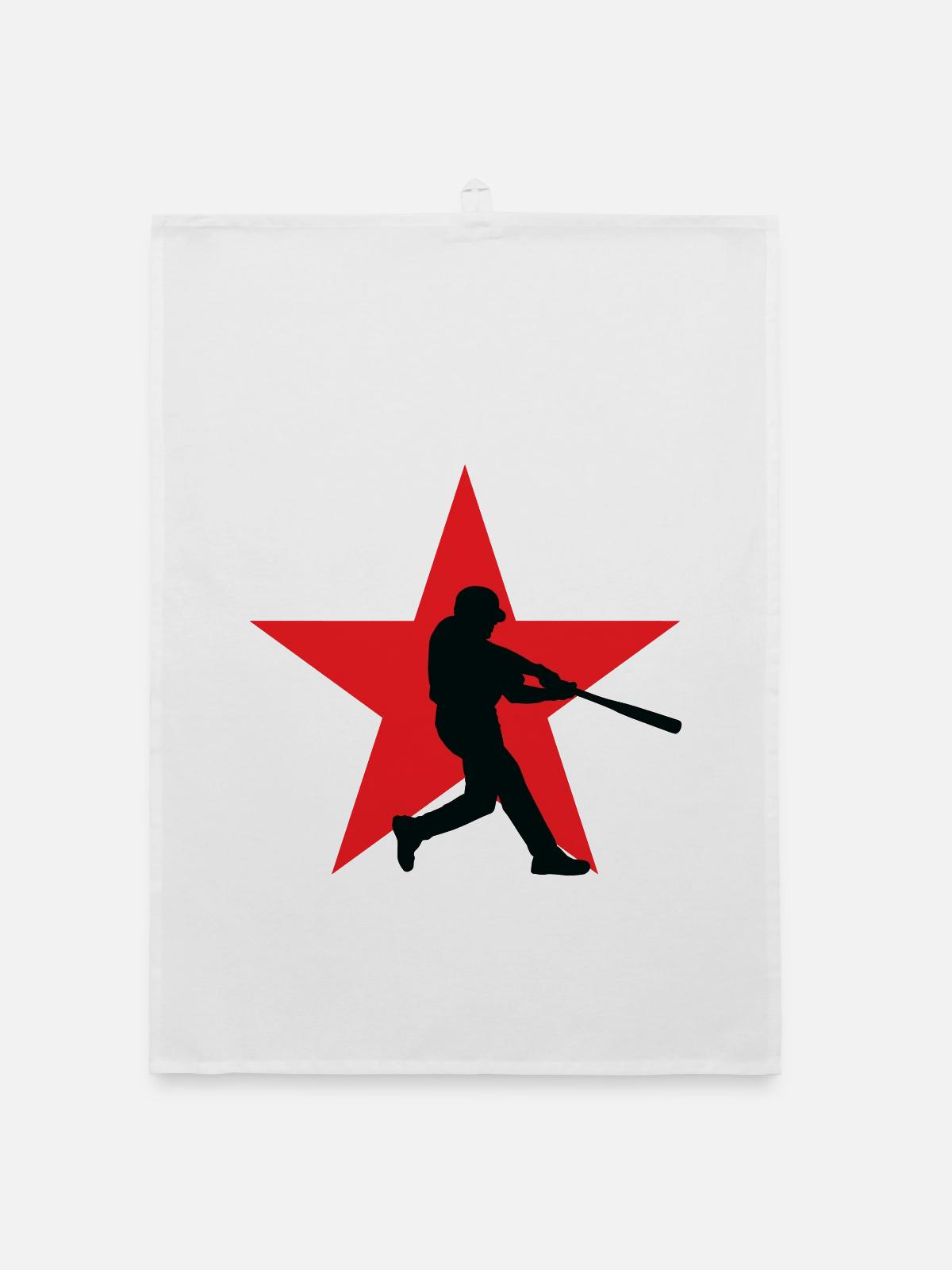 Baseball - Sport - Torchon bio - blanc - Devant