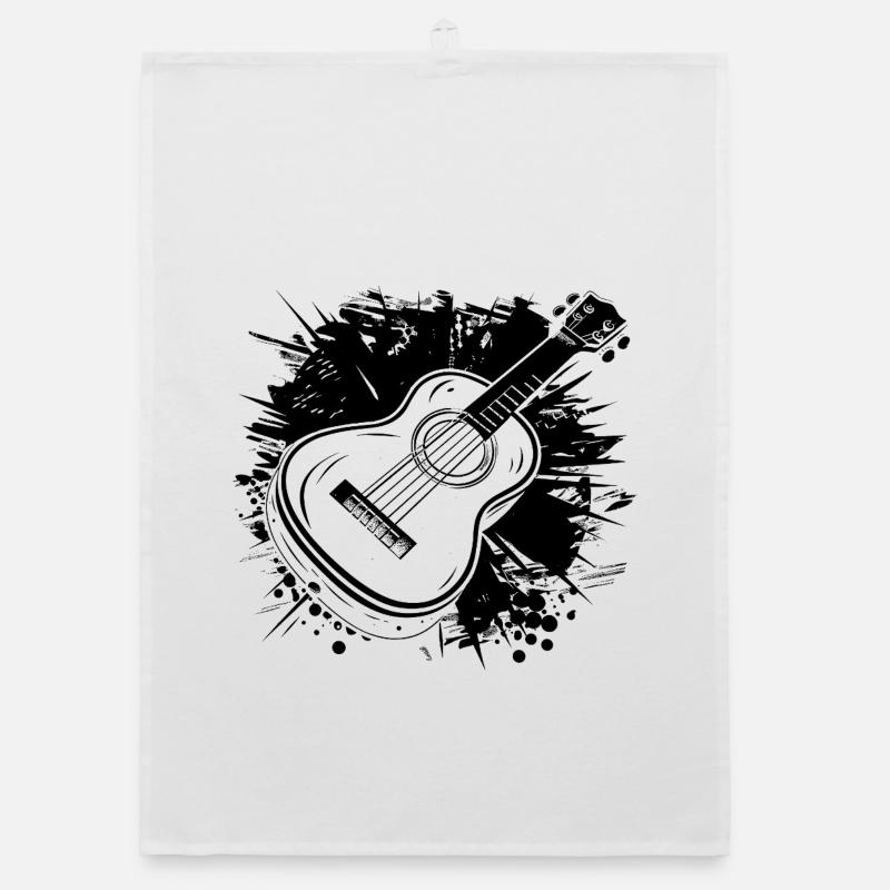 Ukulele Graphics Organic dish towel