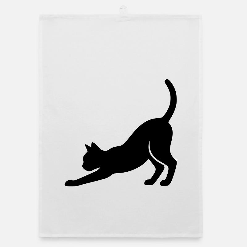 Cat Silhouette Stretch Playful Vector Organic dish towel
