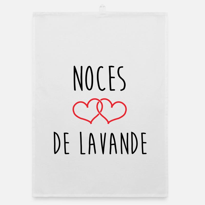 Lavender Wedding 46 Years Organic dish towel