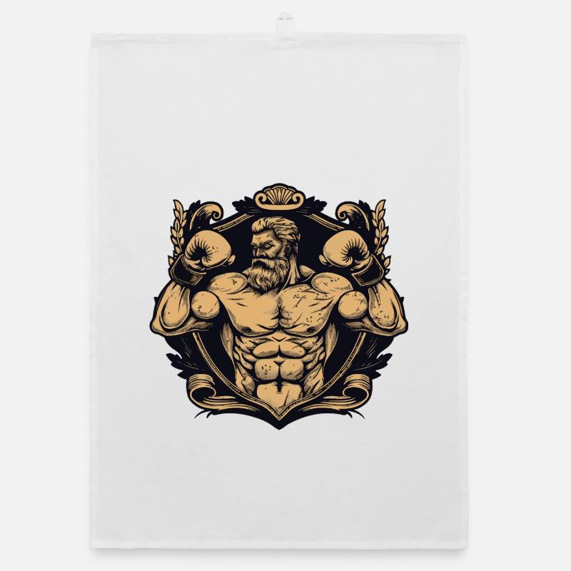Fighter Boxer MMA Organic dish towel