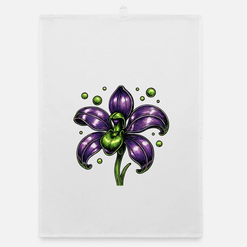 Botanique de la Fleur d’Orchidée Pourpre Torchon bio