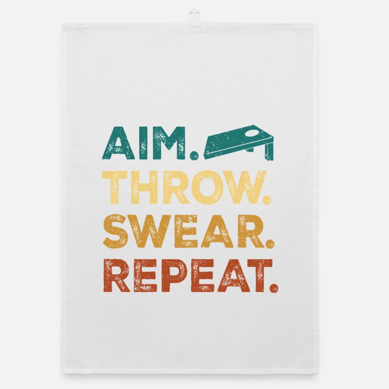 Aim. Throw. Wear. Repeat. Organic dish towel