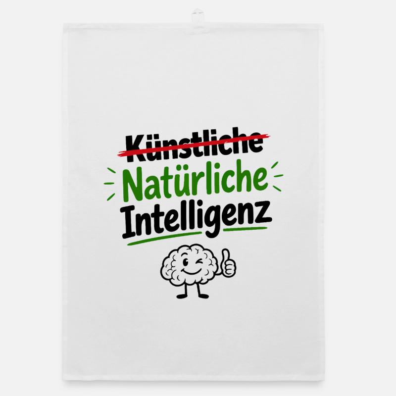 Natürliche Intelligenz gibt es auch (noch) Organic Geschirrtuch