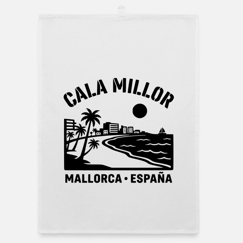 cala millor Mallorca Organic Geschirrtuch