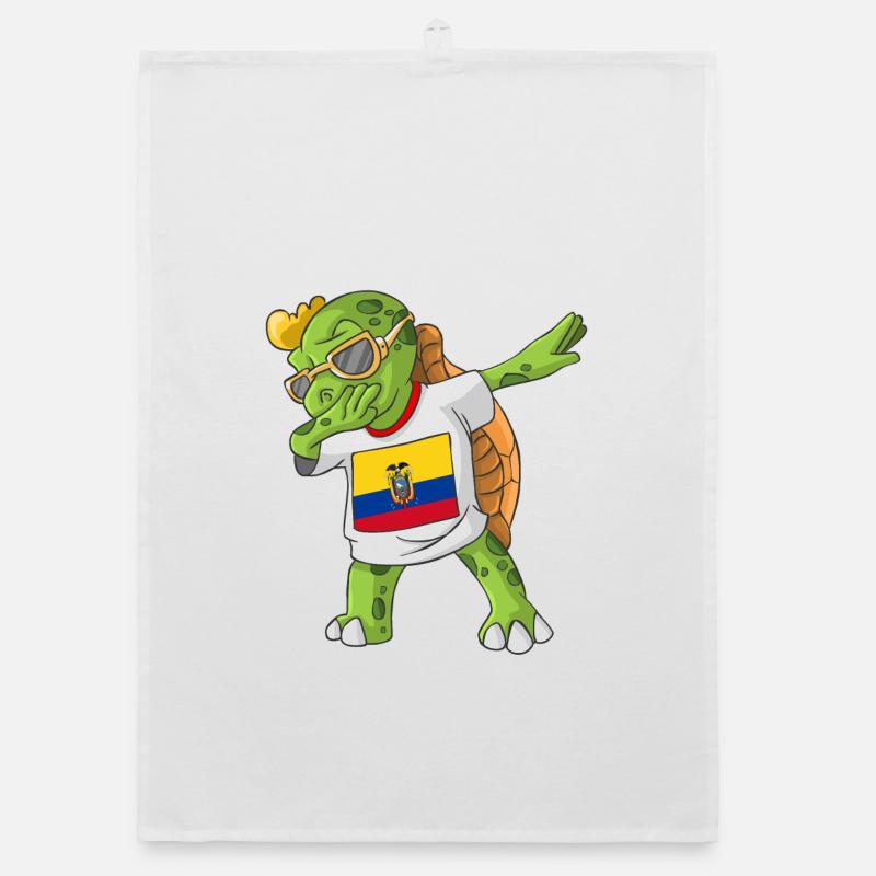 Ecuador Dabbing turtle Organic dish towel