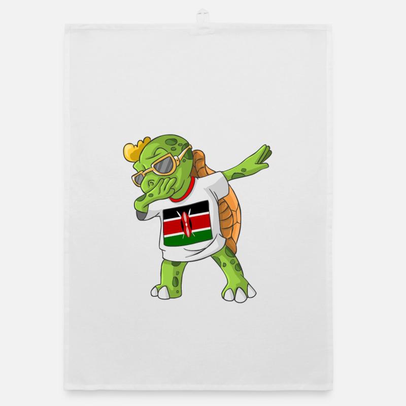 Kenya Dabbing turtle Organic dish towel