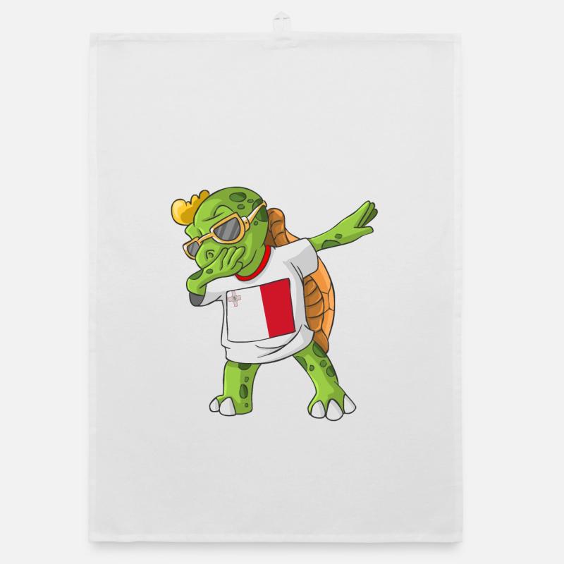 Malta Dabbing turtle Organic dish towel