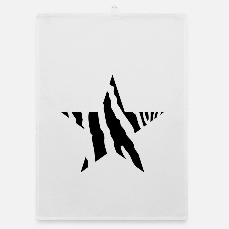 Zebra star Organic dish towel
