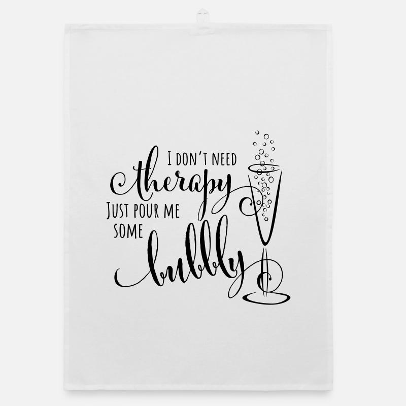 Schenk mir einfach Sekt ein – Prosecco-Humor Organic Geschirrtuch